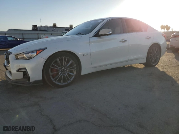 2020 Infiniti Q50 RED SPORT 400 with VIN JN1FV7AP1LM630108, listed as a Copart auction lot 79663584 with NaN miles and Salvage Title. Bid and sale history available at carsss.com. Image 1.