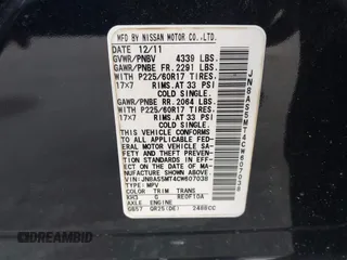 2012 Nissan Rogue S with VIN JN8AS5MT4CW607038, listed as a IAAI auction lot 41878266 with 118,695 mi miles and . Bid and sale history available at DreamBid. Image 9.