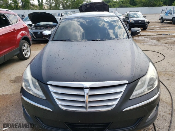 2014 Hyundai Genesis 5.0L R-Spec with VIN KMHGC4DH1EU265213, listed as a Copart auction lot 61543503 with 76,661 mi miles and Salvage Title. Bid and sale history available at carsss.com. Image 5.