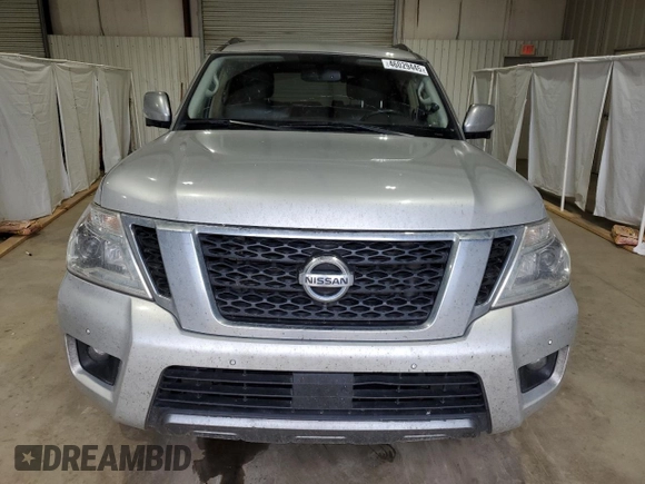 2020 Nissan Armada SL with VIN JN8AY2ND5L9110499, listed as a Copart auction lot 46029445 with 135,050 mi miles and Salvage Title. Bid and sale history available at carsss.com. Image 5.