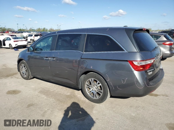 2013 Honda Odyssey EX-L with VIN 5FNRL5H69DB034479, listed as a Copart auction lot 51789705 with 155,575 mi miles and Salvage Title. Bid and sale history available at carsss.com. Image 2.