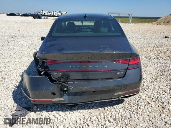 2023 Genesis G90 e-SC z VIN KMTFC4SD6PU027636, wystawiony jako Copart lot #70834784 z przebiegiem 14 606 mil mil oraz Szkoda całkowita • Salvage title. Historia ofert i sprzedaży dostępna na DreamBid. Obrazek 6.