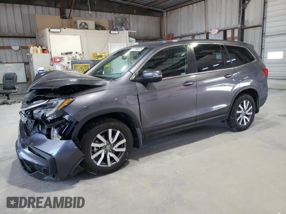 2021 Honda Pilot EX-L with VIN 5FNYF6H53MB044294, listed as a Copart auction lot 57799975 with 59,033 mi miles and Salvage title. Bid and sale history available at DreamBid. Image 1.