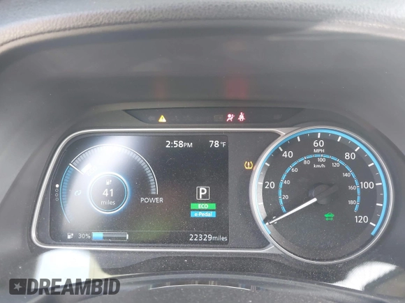 2023 Nissan LEAF S with VIN 1N4AZ1BV5PC554920, listed as a IAAI auction lot 41840547 with 22,329 mi miles and . Bid and sale history available at DreamBid. Image 7.