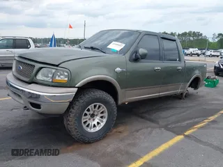 2002 Ford F-150 XLT with VIN 1FTRW08L42KE05595, listed as a IAAI auction lot 42108052 with 1 mi miles. Bid and sale history available at carsss.com. Image 2.