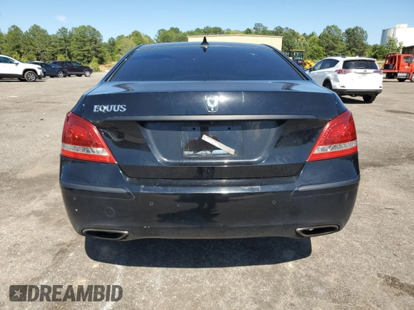 2013 Hyundai Equus Signature with VIN KMHGH4JH1DU063847, listed as a Copart auction lot 58177565 with 121,715 mi miles and Clean title. Bid and sale history available at DreamBid. Image 6.