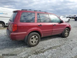 2004 Honda Pilot EX with VIN 2HKYF18604H542322, listed as a Copart auction lot 44410625 with 289,378 mi miles and Salvage Title. Bid and sale history available at carsss.com. Image 3.