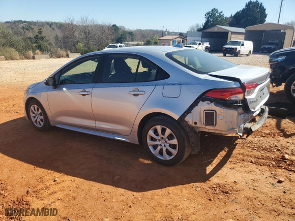 2021 Toyota Corolla LE with VIN JTDEPMAE2MJ153868, listed as a Copart auction lot 49850075 with 36,700 mi miles and Salvage Title. Bid and sale history available at carsss.com. Image 2.