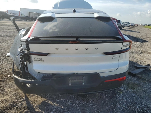 2023 Volvo C40 Recharge Pure Electric Ultimate with VIN YV4ED3GM0P2048887, listed as a Copart auction lot 63490724 with 23,045 mi miles and Salvage Title. Bid and sale history available at carsss.com. Image 6.