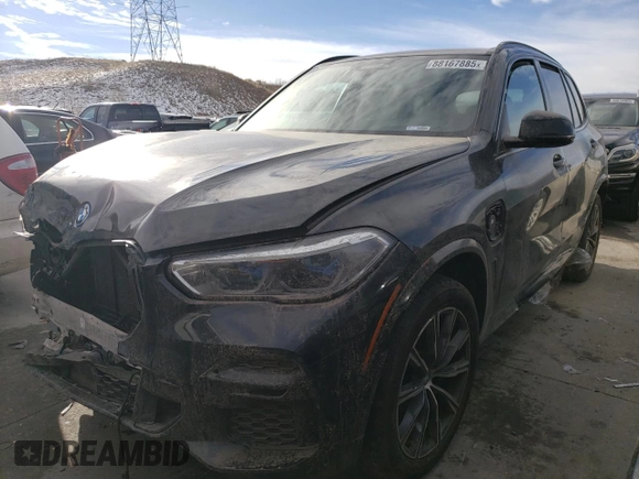 2023 BMW X5 xDrive45e with VIN 5UXTA6C09P9R04135, listed as a Copart auction lot 88167885 with 0 mi miles and Salvage Title. Bid and sale history available at carsss.com. Image 1.