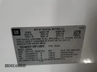 2017 Chevrolet Silverado 3500HD LTZ with VIN 1GC4K0CY1HF112862, listed as a Copart auction lot 89195455 with 125,654 mi miles and Salvage Title. Bid and sale history available at DreamBid. Image 12.