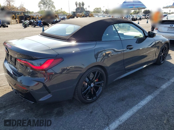 2023 BMW 4 Series M440i with VIN WBA53AT09PCM38259, listed as a Copart auction lot 44629515 with 14,621 mi miles and Salvage Title. Bid and sale history available at DreamBid. Image 3.