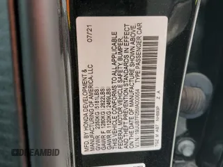 2021 Acura TLX Type S with VIN 19UUB7F05MA000654, listed as a Copart auction lot 46806005 with 65,022 mi miles and Salvage Title. Bid and sale history available at carsss.com. Image 12.