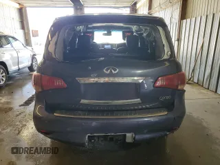 2014 Infiniti QX80 with VIN JN8AZ2NC4E9352899, listed as a Copart auction lot 54101355 with 102,340 mi miles and Salvage title. Bid and sale history available at DreamBid. Image 6.
