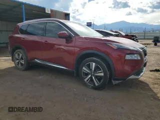 2021 Nissan Rogue Platinum with VIN JN8AT3DDXMW310514, listed as a Copart auction lot 69045054 with 73,225 mi miles and Salvage Title. Bid and sale history available at DreamBid. Image 4.