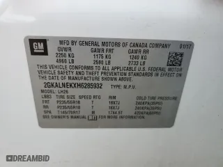 2017 GMC Terrain SLE with VIN 2GKALNEKXH6285932, listed as a Copart auction lot 47564465 with 184,915 mi miles and Salvage Title. Bid and sale history available at carsss.com. Image 15.