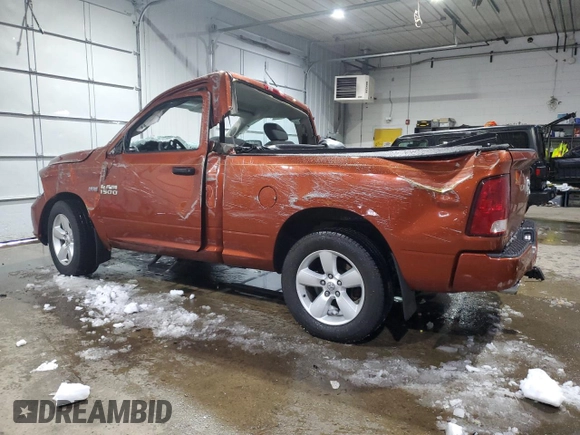 2013 Ram 1500 Express with VIN 3C6JR7AT7DG572736, listed as a Copart auction lot 45131975 with 65,518 mi miles and Salvage title. Bid and sale history available at DreamBid. Image 2.
