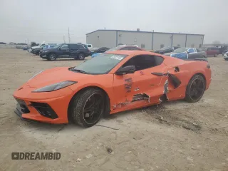 2020 Chevrolet Corvette 1LT with VIN 1G1Y62D4XL5110077, listed as a Copart auction lot 45921345 with 0 mi miles and Salvage Title. Bid and sale history available at carsss.com. Image 1.