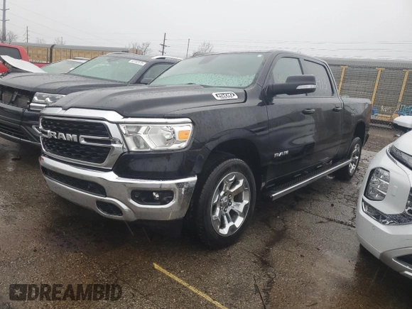 2022 Ram 1500 Big Horn with VIN 1C6SRFMTXNN142413, listed as a Copart auction lot 45535815 with 23,082 mi miles and Clean title. Bid and sale history available at DreamBid. Image 1.