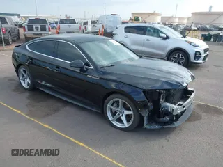 2018 Audi A5 Sportback Premium Plus with VIN WAUENCF55JA064085, listed as a IAAI auction lot 41200792 with 19,273 mi miles. Bid and sale history available at carsss.com. Image 1.