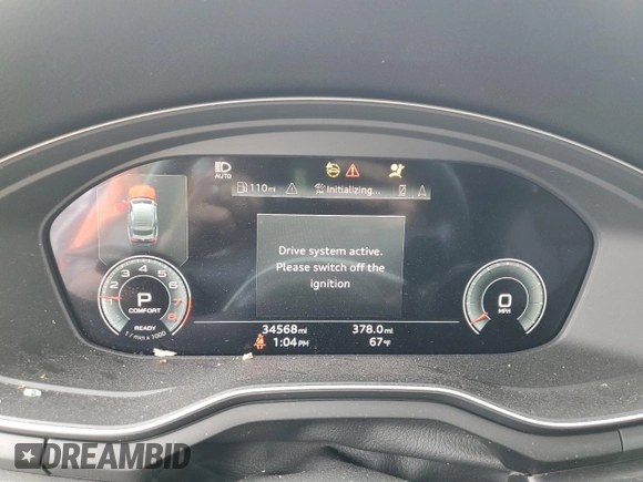 2022 Audi A5 Sportback S line Premium Plus z VIN WAUFACF59NA018118, wystawiony jako Copart lot #55637735 z przebiegiem 34 568 mil mil oraz Szkody całkowita. Historia ofert i sprzedaży dostępna na DreamBid. Obrazek 9.