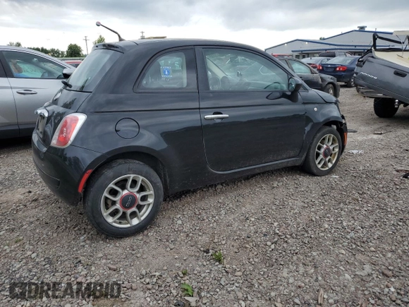 2012 FIAT 500 Pop with VIN 3C3CFFAR5CT382498, listed as a Copart auction lot 61175555 with 154,669 mi miles and Salvage title. Bid and sale history available at DreamBid. Image 3.