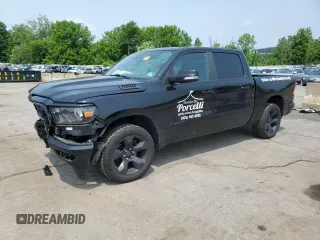 2019 Ram 1500 Big Horn with VIN 1C6SRFFT2KN777733, listed as a Copart auction lot 59092795 with 129,455 mi miles and Salvage title. Bid and sale history available at DreamBid. Image 1.