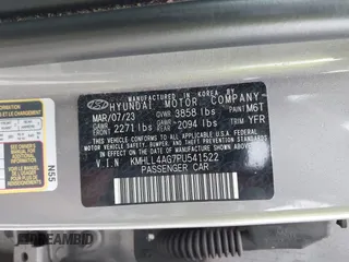 2023 Hyundai Elantra SE with VIN KMHLL4AG7PU541522, listed as a IAAI auction lot 41942508 with 42,534 mi miles and . Bid and sale history available at DreamBid. Image 9.