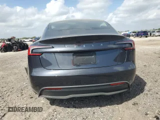 2024 Tesla Model 3 with VIN 5YJ3E1EA5RF742432, listed as a Copart auction lot 47646525 with 3,792 mi miles and Non Repairable. Bid and sale history available at DreamBid. Image 6.