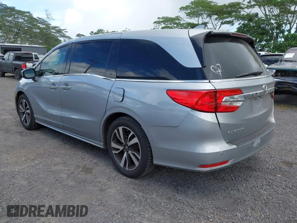 2019 Honda Odyssey Elite with VIN 5FNRL6H93KB077180, listed as a IAAI auction lot 41936408 with 75,168 mi miles and . Bid and sale history available at DreamBid. Image 3.
