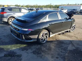 2023 Hyundai IONIQ 6 SEL with VIN KMHM34AC2PA049645, listed as a IAAI auction lot 41153802 with 1 mi miles. Bid and sale history available at carsss.com. Image 4.