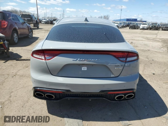 2022 Kia Stinger GT1 with VIN KNAE45LC0N6110593, listed as a Copart auction lot 52643315 with 42,181 mi miles and Clean Title. Bid and sale history available at DreamBid. Image 6.