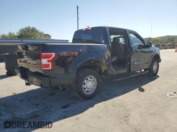2018 Ford F-150 XL with VIN 1FTEW1EBXJFD71394, listed as a Copart auction lot 52384775 with 185,267 mi miles and Salvage Title. Bid and sale history available at carsss.com. Image 3.
