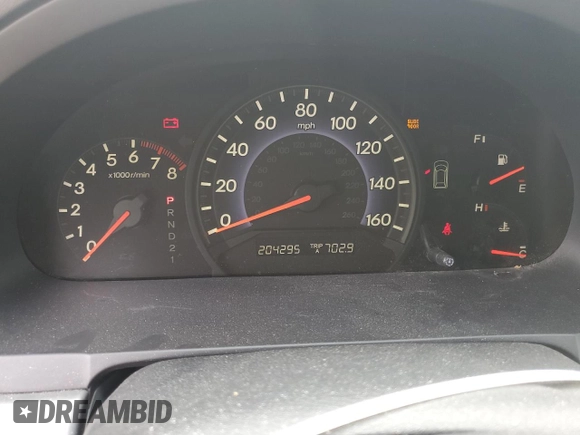 2005 Honda Odyssey EX-L with VIN 5FNRL38705B027709, listed as a Copart auction lot 55569185 with 204,295 mi miles and Clean Title. Bid and sale history available at DreamBid. Image 9.