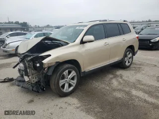 2012 Toyota Highlander Limited with VIN 5TDDK3EH9CS159855, listed as a Copart auction lot 45631385 with 0 mi miles and Salvage Title. Bid and sale history available at carsss.com. Image 1.