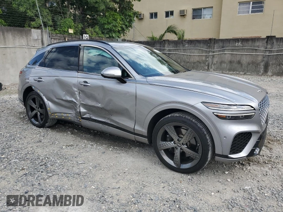 2023 Genesis GV70 Sport with VIN KMUMCDTC3PU098818, listed as a Copart auction lot 52884225 with 25,748 mi miles and Non Repairable. Bid and sale history available at DreamBid. Image 4.