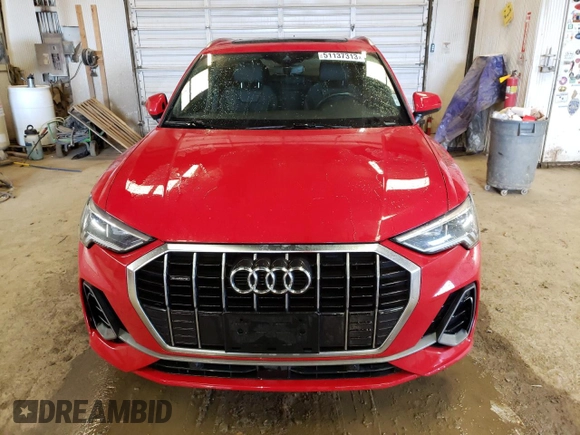 2020 Audi Q3 S line Premium Plus with VIN WA1EECF35L1016567, listed as a Copart auction lot 51137313 with 38,294 mi miles. Bid and sale history available at carsss.com. Image 5.
