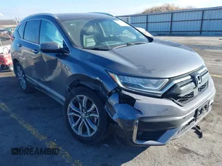2021 Honda CR-V Touring with VIN 2HKRW2H9XMH681992, listed as a IAAI auction lot 41674120 with 43,000 mi miles. Bid and sale history available at carsss.com. Image 1.