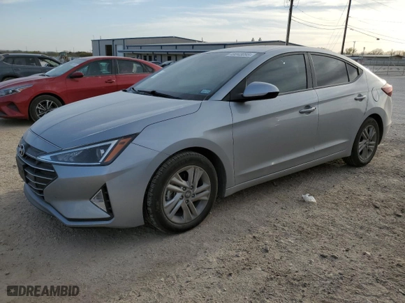 2020 Hyundai Elantra SEL with VIN KMHD84LF2LU968725, listed as a Copart auction lot 49043095 with 54,555 mi miles and Salvage Title. Bid and sale history available at carsss.com. Image 1.