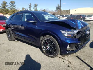 2020 Audi Q8 Premium Plus with VIN WA1EVAF19LD001877, listed as a Copart auction lot 40738583 with 0 mi miles. Bid and sale history available at carsss.com. Image 4.