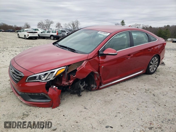 2017 Hyundai Sonata Sport with VIN 5NPE34AF4HH557449, listed as a Copart auction lot 53828695 with 32,103 mi miles and Salvage Title. Bid and sale history available at carsss.com. Image 1.