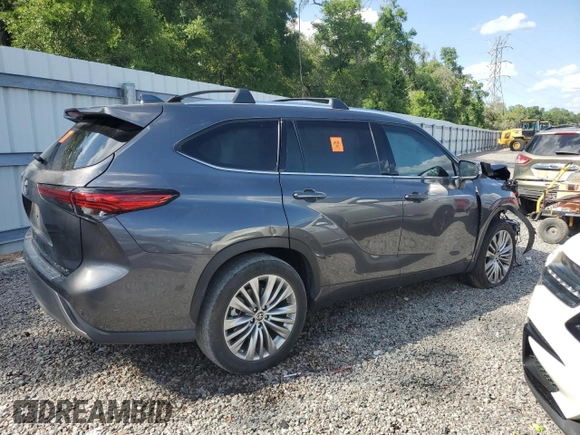 2023 Toyota Highlander L with VIN 5TDKDRAH4PS026744, listed as a Copart auction lot 55088915 with 44,740 mi miles and Non repairable. Bid and sale history available at DreamBid. Image 3.