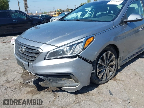 2015 Hyundai Sonata Sport with VIN 5NPE34AF5FH216123, listed as a IAAI auction lot 42271866 with 85,346 mi miles and . Bid and sale history available at DreamBid. Image 6.