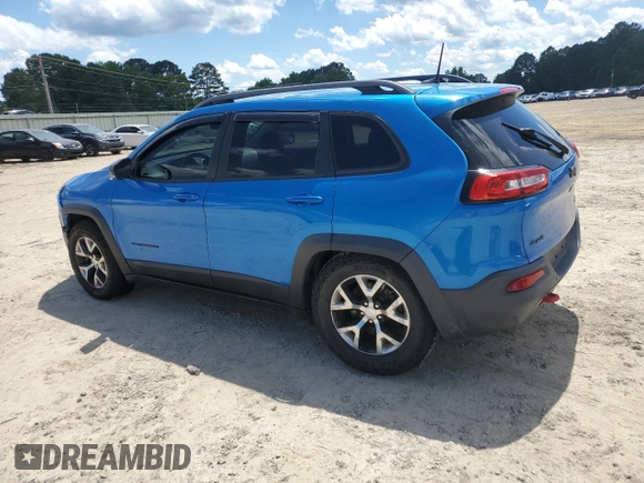 2018 Jeep Cherokee Trailhawk with VIN 1C4PJMBB4JD526014, listed as a Copart auction lot 58728255 with 76,655 mi miles and Salvage title. Bid and sale history available at DreamBid. Image 2.