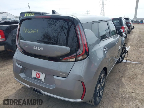 2024 Kia Soul GT-Line with VIN KNDJ53AU1R7900869, listed as a IAAI auction lot 41863821 with 14,619 mi miles and . Bid and sale history available at DreamBid. Image 4.