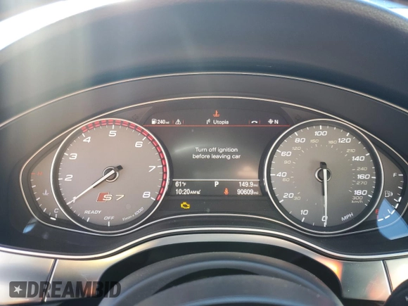 2017 Audi S7 Premium Plus z VIN WAUWFAFC0HN017974, wystawiony jako Copart lot #79902564 z przebiegiem 90 609 mil mil oraz Szkoda całkowita • Salvage title. Historia ofert i sprzedaży dostępna na DreamBid. Obrazek 9.