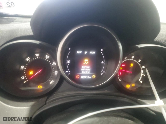 2017 FIAT 500X Urbana Edition with VIN ZFBCFXCB6HP625509, listed as a Copart auction lot 79481644 with 122,710 mi miles and Salvage Title. Bid and sale history available at carsss.com. Image 9.