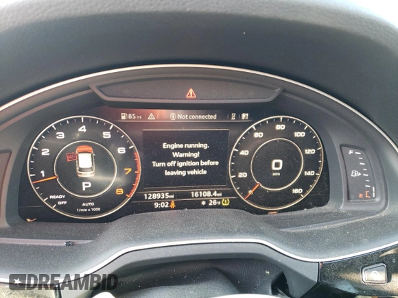 2017 Audi Q7 Premium Plus with VIN WA1LAAF70HD031848, listed as a Copart auction lot 46226255 with 128,935 mi miles and Salvage Title. Bid and sale history available at carsss.com. Image 9.