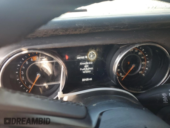 2023 Jeep Wrangler Sport with VIN 1C4HJXDGXPW615498, listed as a Copart auction lot 72514824 with 22,125 mi miles and Clean Title. Bid and sale history available at DreamBid. Image 9.