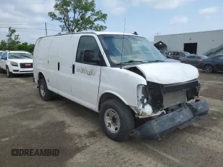 2018 Chevrolet Express Cargo with VIN 1GCWGAFP9J1241003, listed as a Copart auction lot 58662385 with Not provided miles and Salvage title. Bid and sale history available at DreamBid. Image 4.
